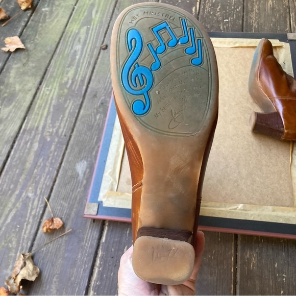 John Fluevog Argolo brown leather heeled boots, size 10.5 - Picture 9 of 15